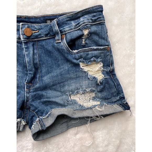 [BLANKNYC] The Fulton Boyfriend Distressed Cuffed Hem Denim Shorts, Size 25 - Picture 8 of 16